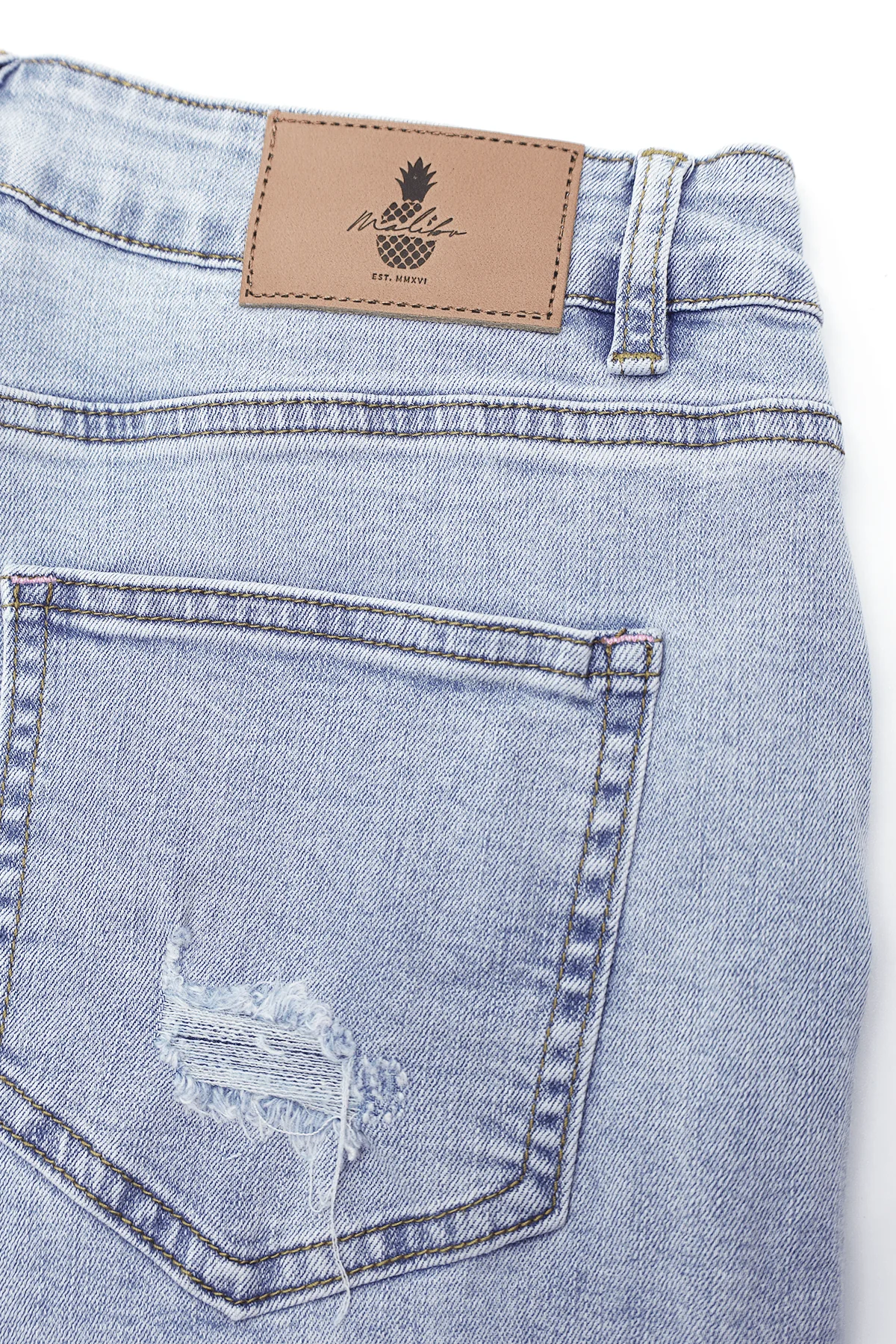 Rockstar Raw Cut 2.5" Denim Short Shorts - Capri Blue - Image 12