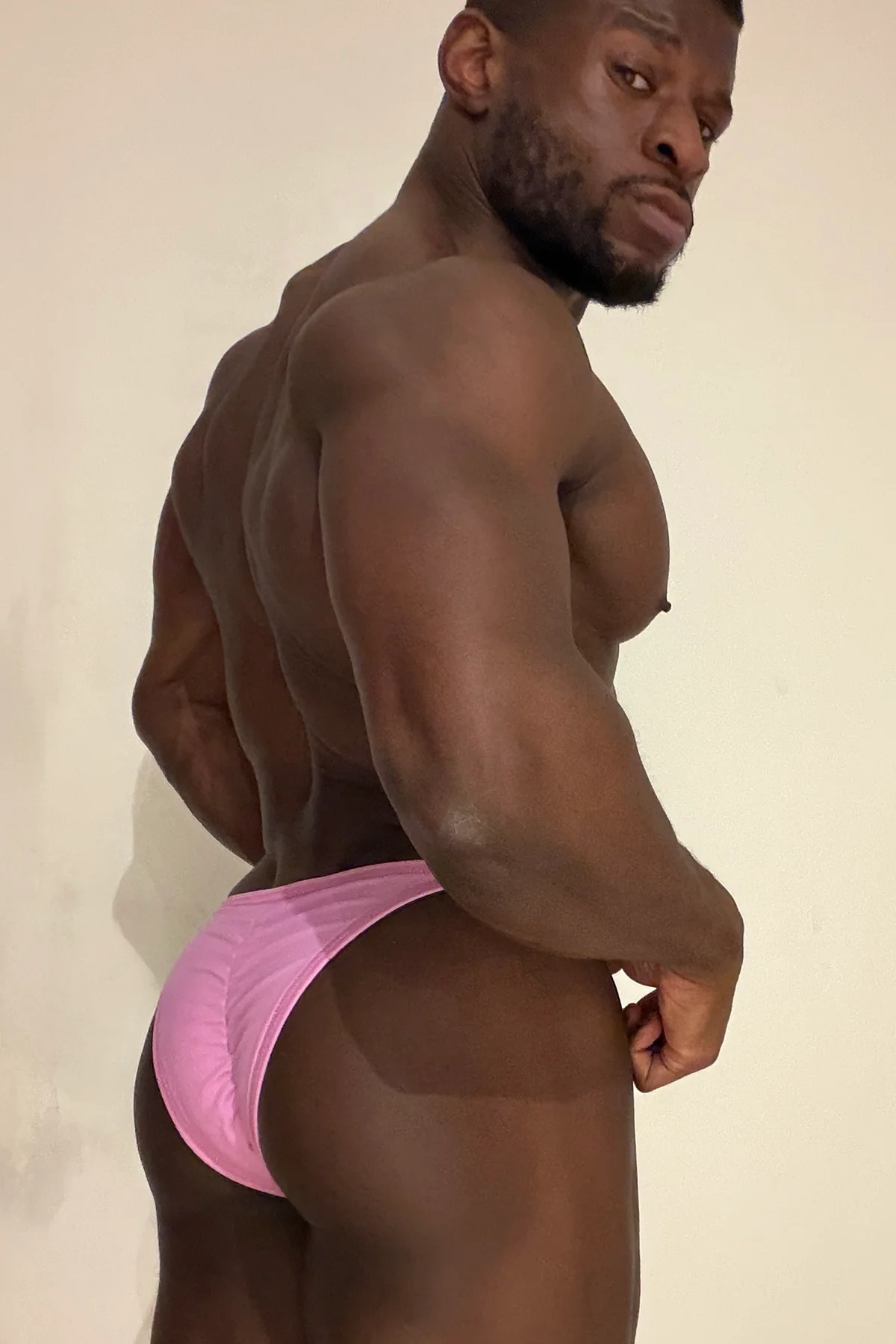 Soft Vegan Leather Scrunch-Butt Briefs - Pink - Image 8