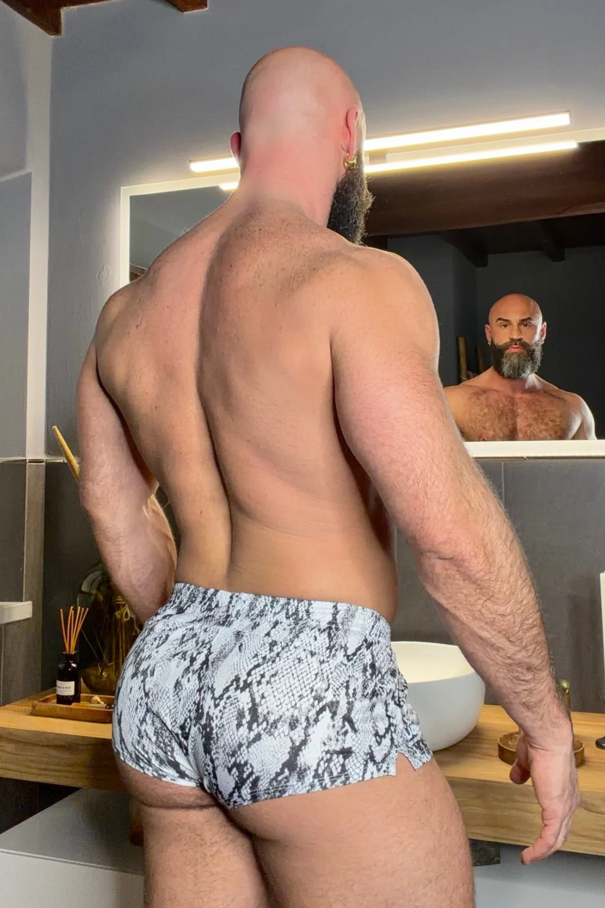 Stretch-It 2" Athletic Short Shorts - Snake Print - Image 2
