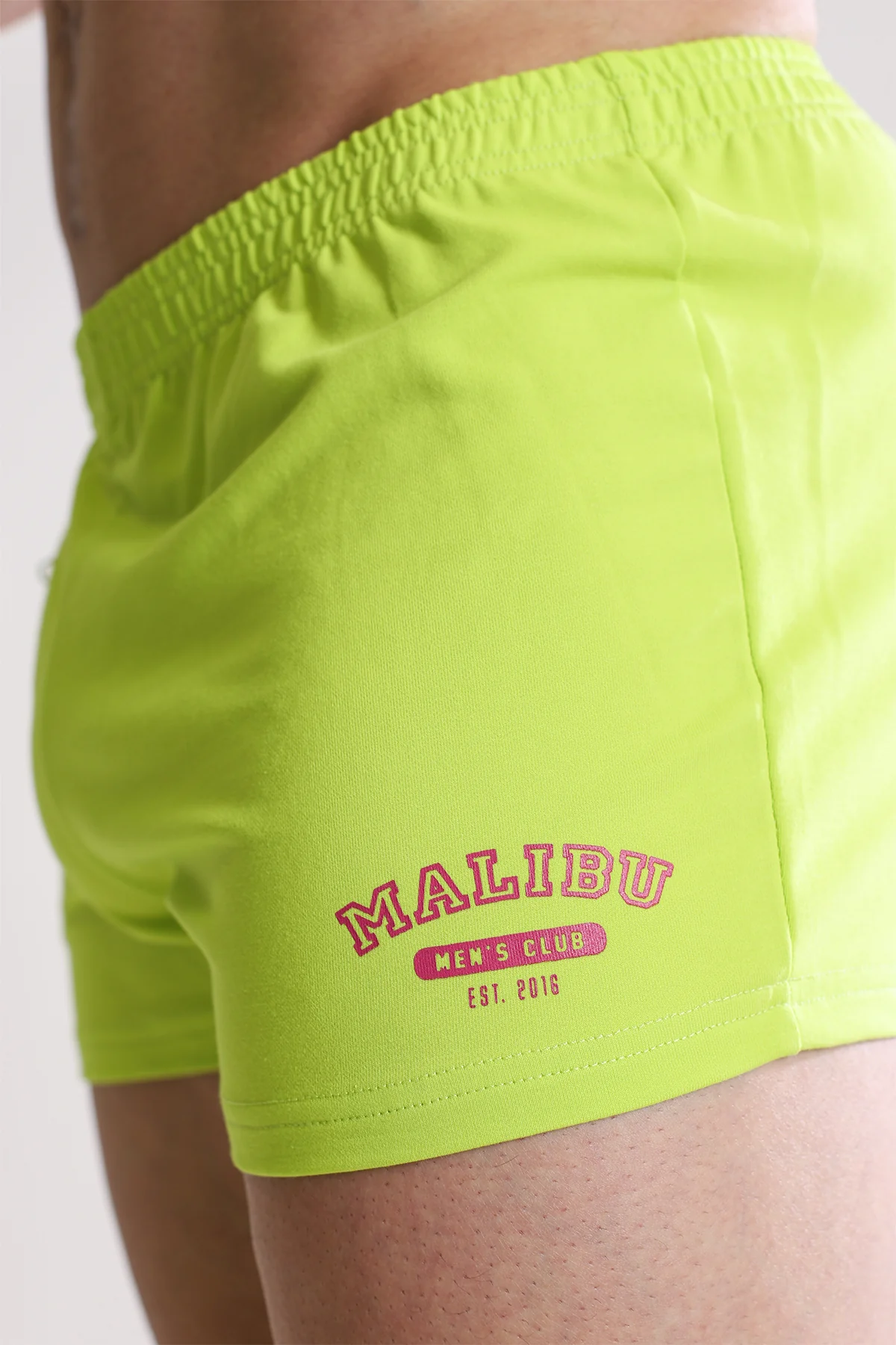 Varsity 2" Short Shorts with Zipper Pocket - Neon Yellow - Image 3