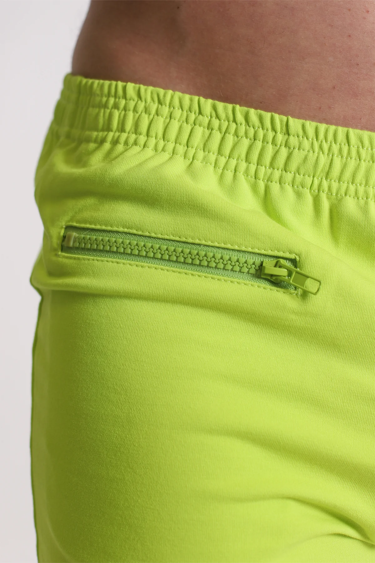 Varsity 2" Short Shorts with Zipper Pocket - Neon Yellow - Image 4