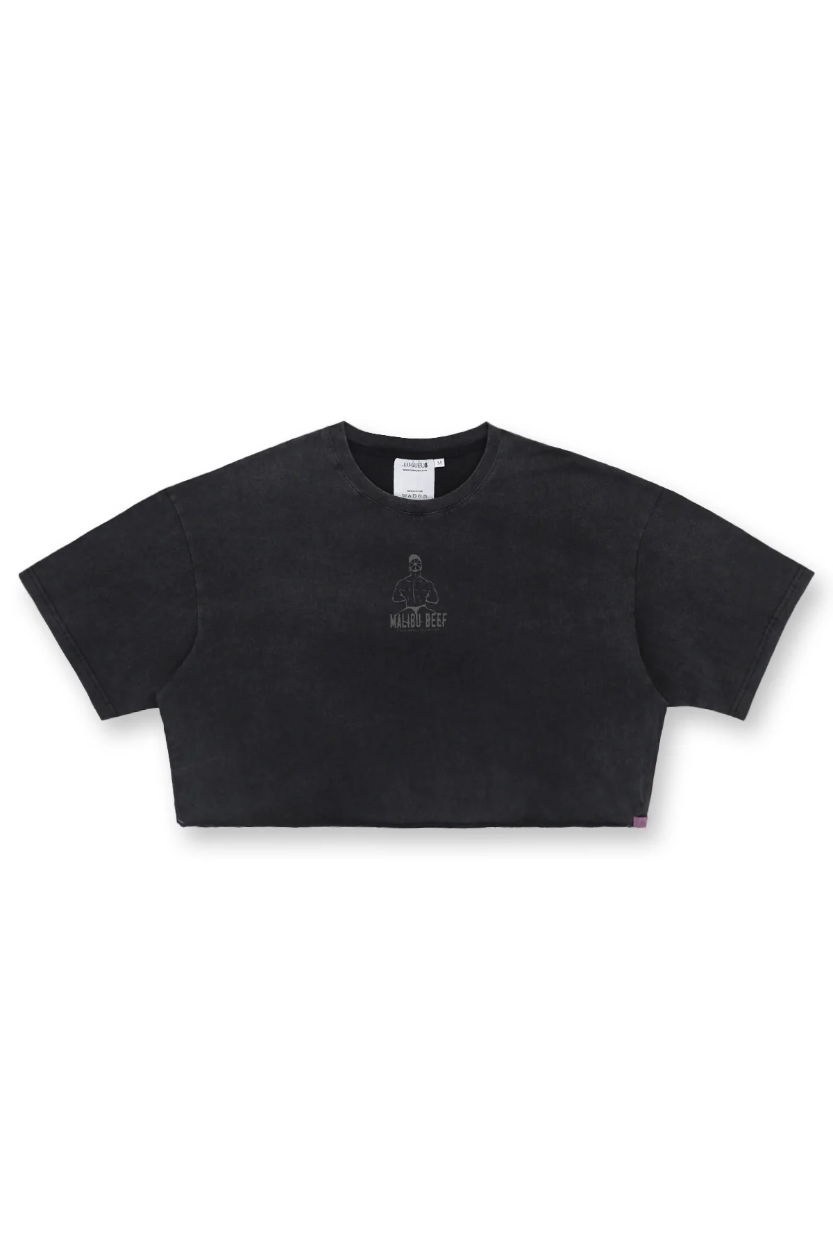 Vintage-Washed Drop-Shoulder Crop Tee - Beefcake - Image 3