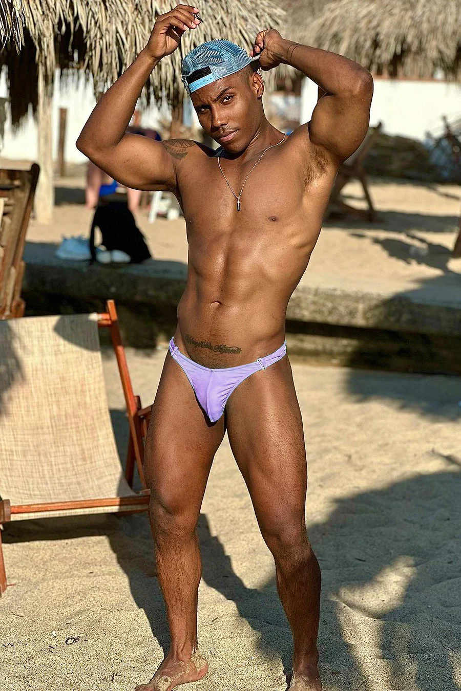 Voyage Low-Cut Swim Bikini Briefs for Men - Lavender - Image 8