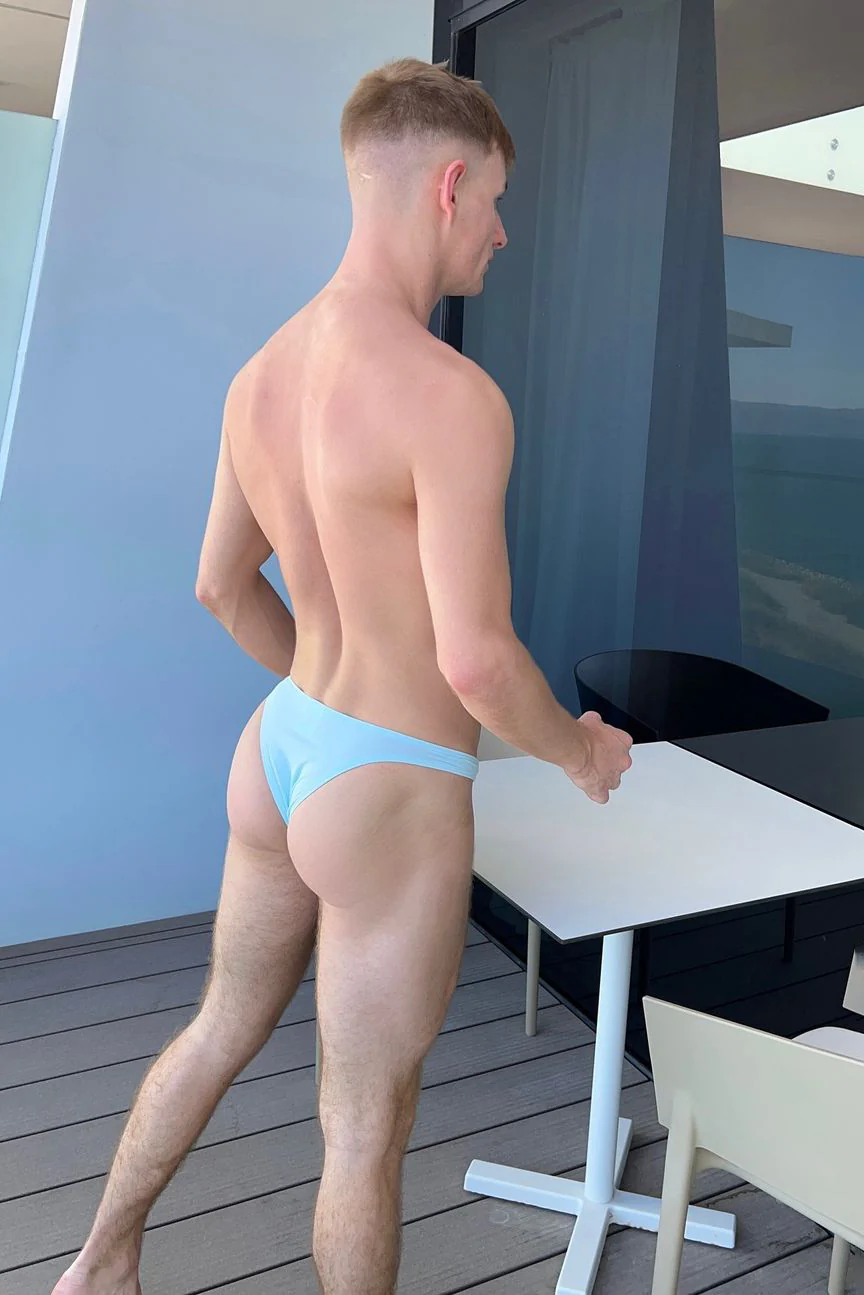 Voyage Low-Cut Swim Bikini Briefs for Men - Light Blue - Image 7